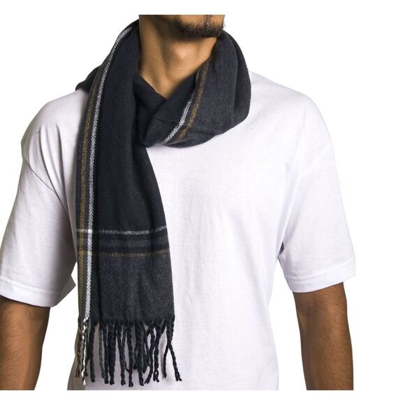 Alpine Swiss Mens Scarf Softer Than Cashmere Scarves Plaids Womens Winter Shawl - Picture 5 of 5